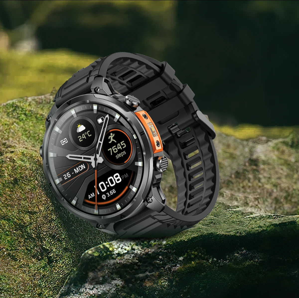 LIGE 2026 Nowy Męski Wojskowy Zegarek Smartwatch GPS Mapa Kompas Pamięć 4GB Bateria 1000mAh Wodoodporność 10ATM Rozmowy Bluetooth HD