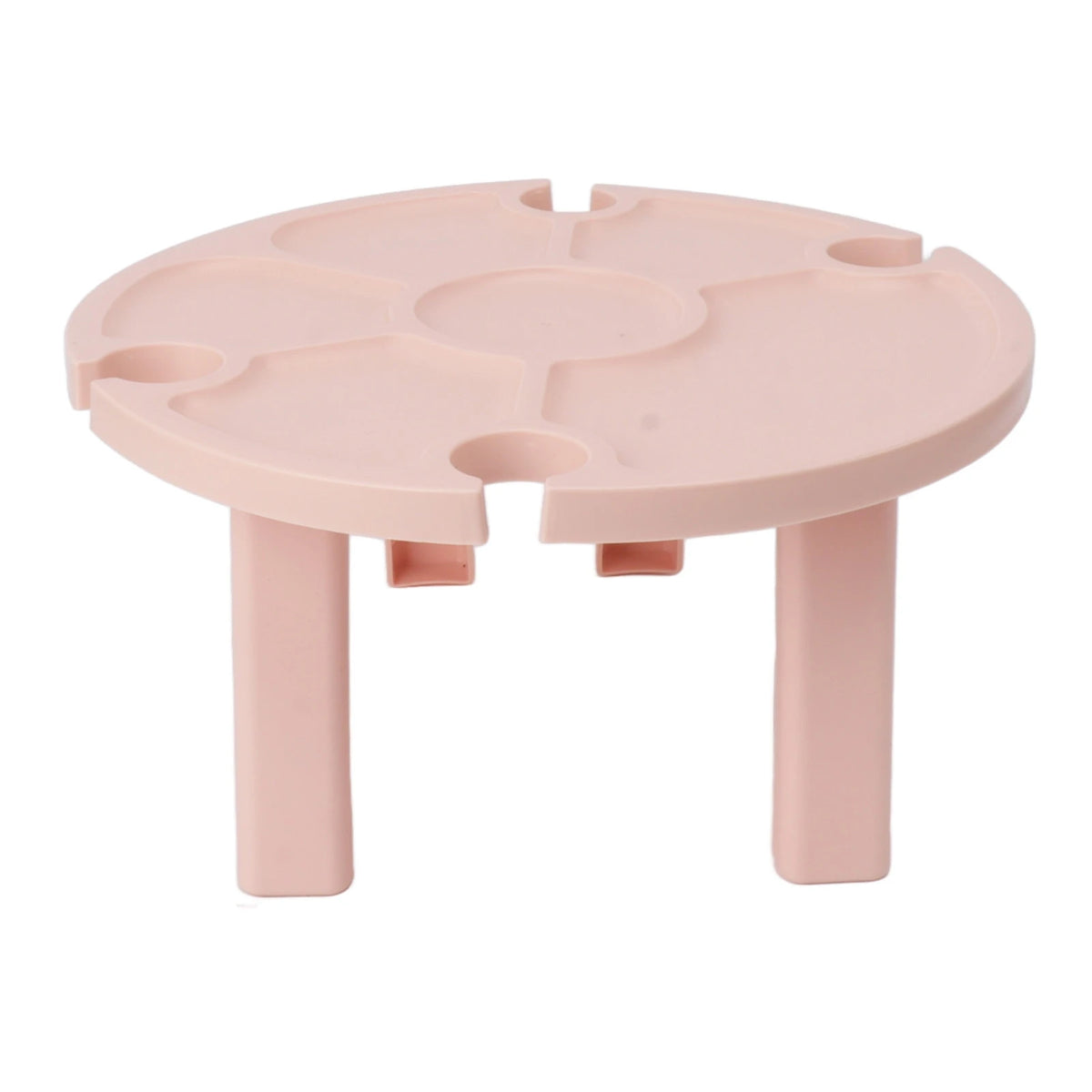 Portable Picnic Table Wine Glass Holder Outdoor Folding Table Convenient Plastic Folding Table for Outdoor Party
