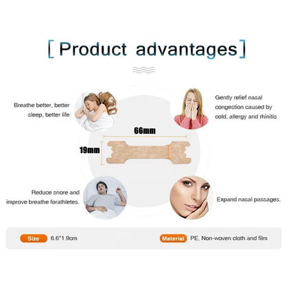 10/50/100/200PCS Nose Strips Extra Strength Nasal Strips for Adults Better Sleep Non-Invasive Anti Snoring Breathing Nose Patch
