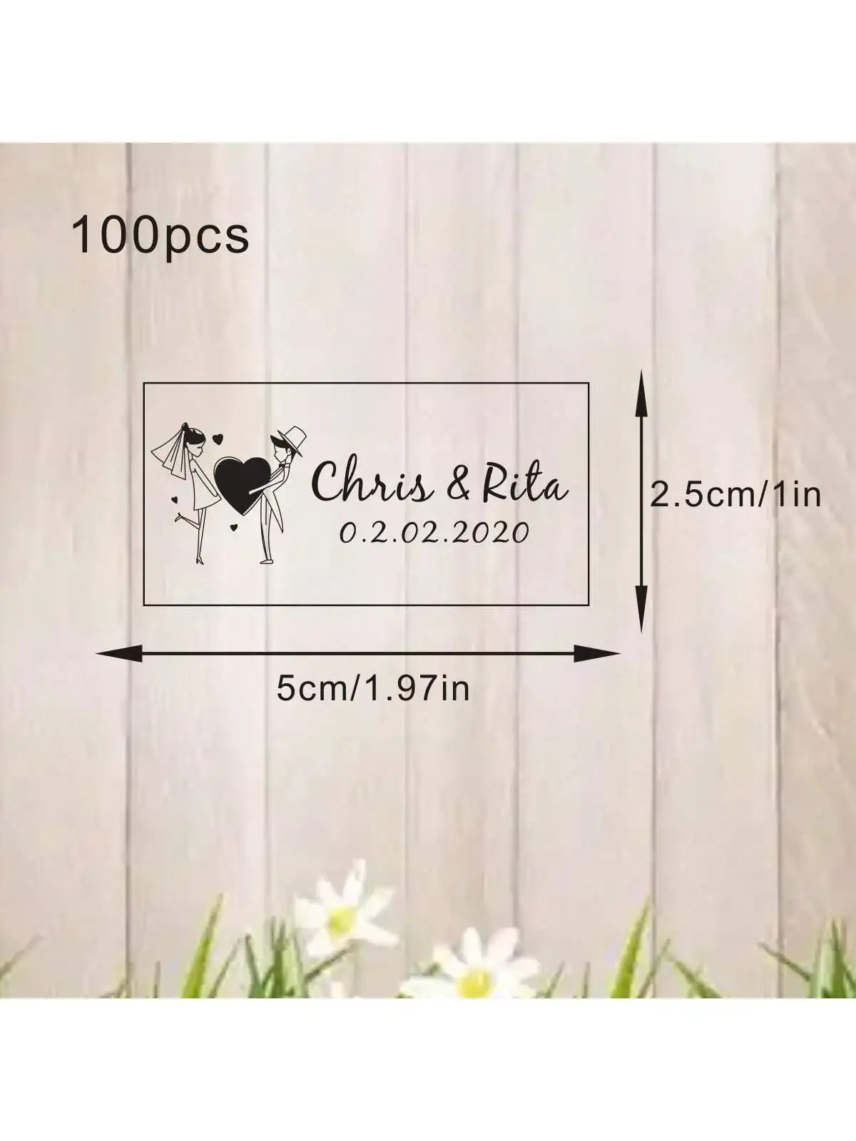 100 Wedding Bubble Tags Bubble Stick Transparent Tags, Wedding Stickers, Transparent Tags, Custom Names and Dates