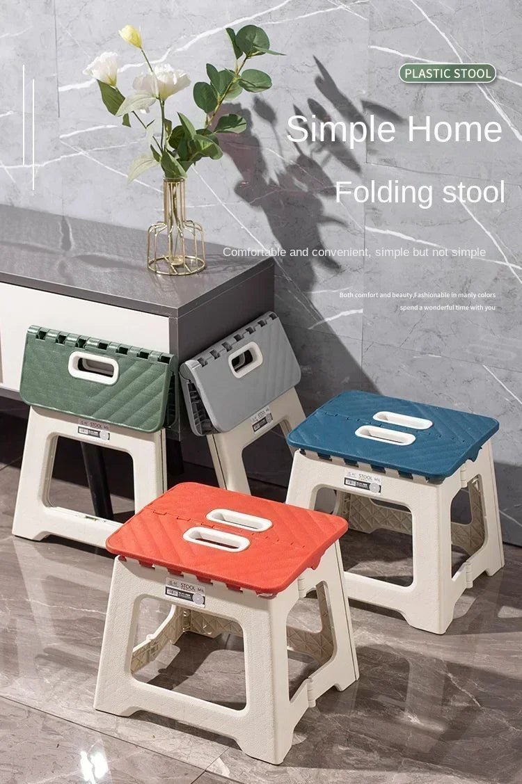 Popular Home Folding Stool Thickened Folding Stool Mini Portable Outdoor Picnic Camping Chair Portable Bench Train Mat Stool