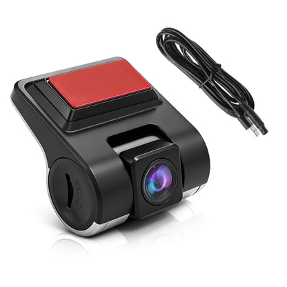 USB Front Dash Camera Universal Car DVR for Android System with ADAS Plug in the SD Card, Night Vision Loop Recording 1080P HD