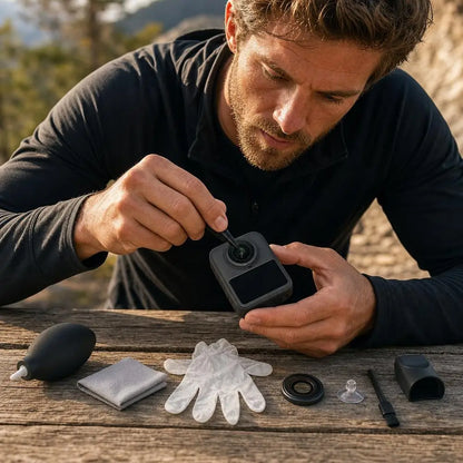 Replacement Kit for DJI Osmo 360 Accessories, Optical Glass with Aluminum Alloy Ring + Assembly & Disassembly Tool, Camera Lens