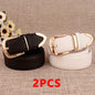 Fashion Women Genuine Leather Belts High Quality Gold Buckle Best Matching Dress Jeans Belts for Lady LB2146