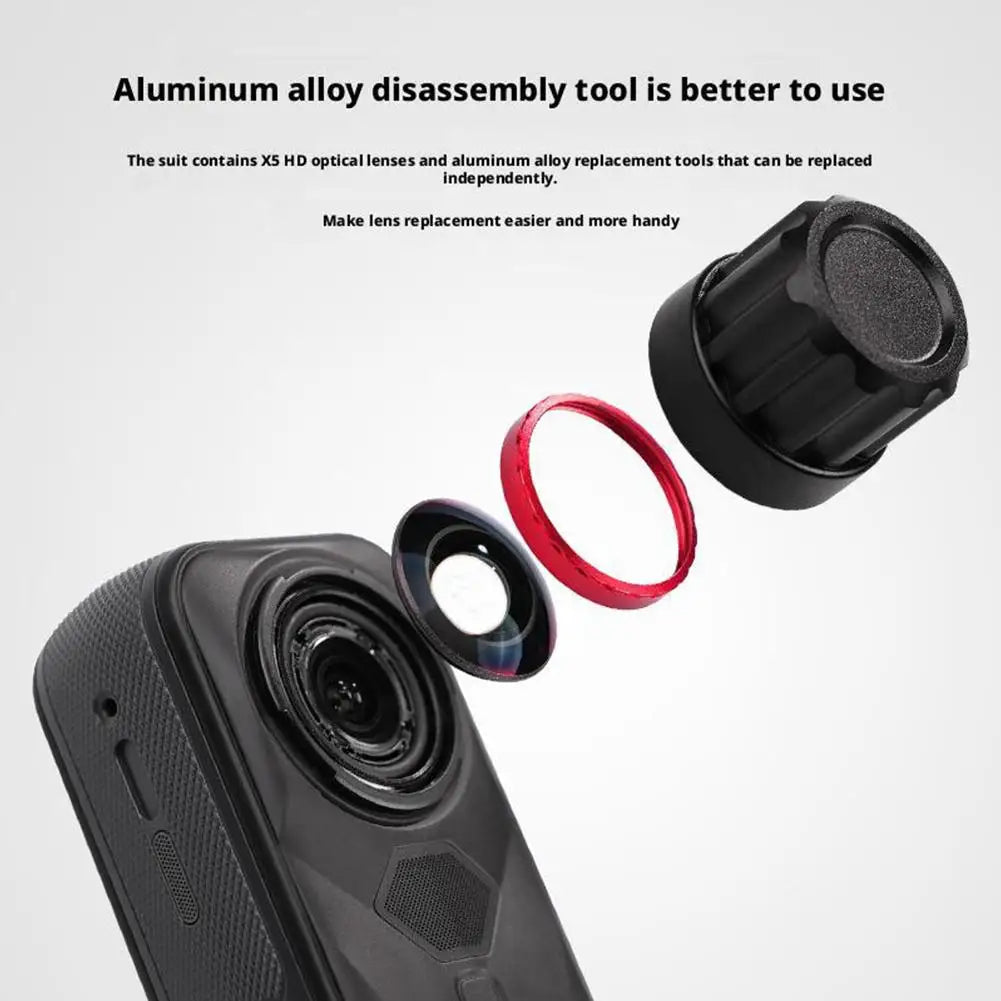 1/2pcs Camera Lens Glass For Insta360 X5 Detachable Lens Kit Replacement Parts For Insta360 X5 Accessories M3x9