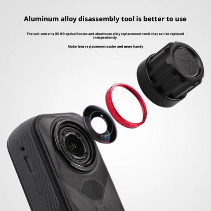 1/2pcs Camera Lens Glass For Insta360 X5 Detachable Lens Kit Replacement Parts For Insta360 X5 Accessories M3x9