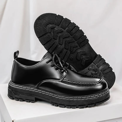 Men's Casual Loafers Black Fashionable Dress Shoes Elegant Formal Footwear Comfortable Slip-On Footgear