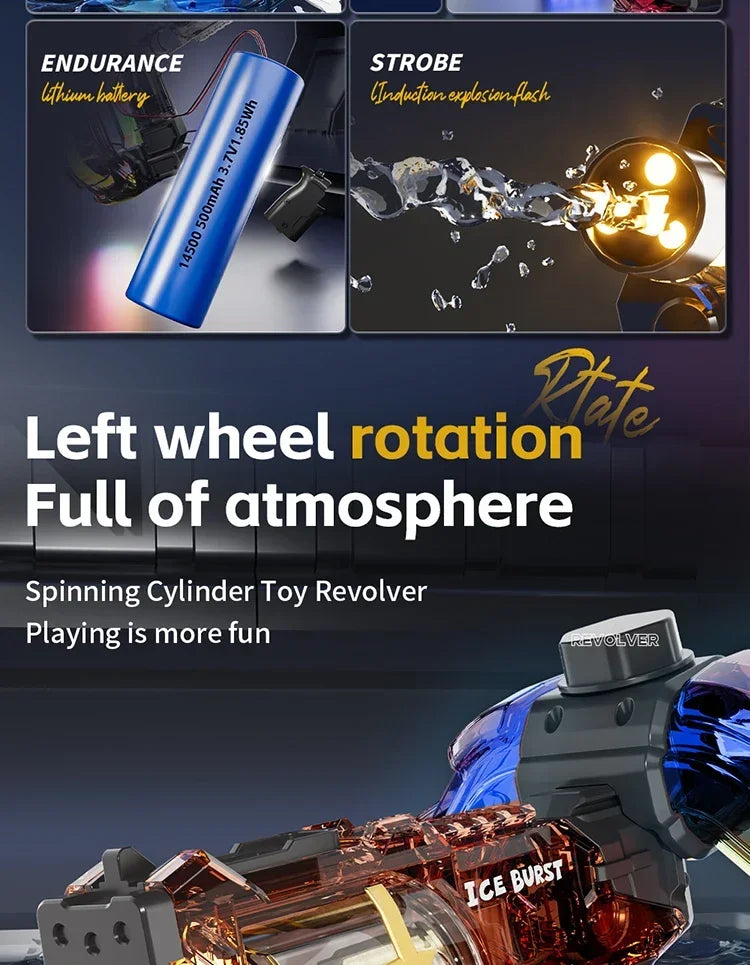 Simulated Firing Electric Water Gun for KidsLarge Capacity Automatic Water Blaster Children Summer Outdoor Game Toys for Aldult