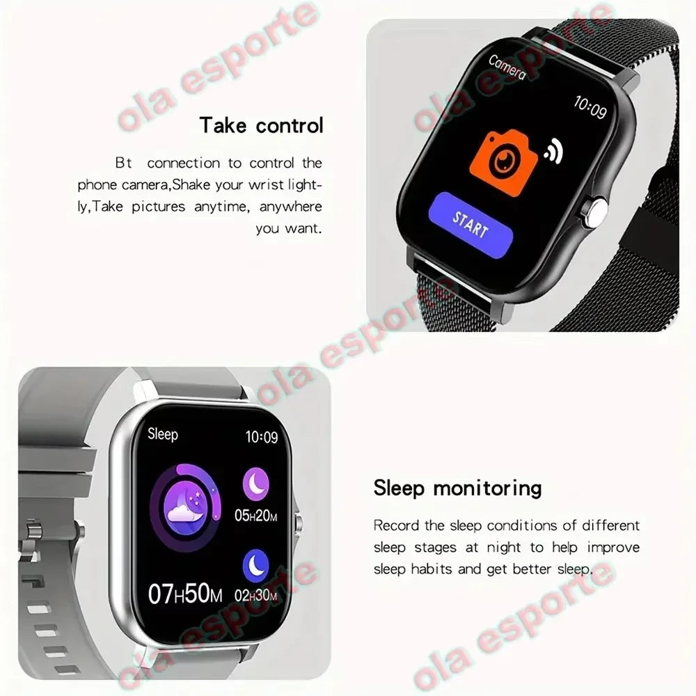 2025New Upgrad Smart Watch For Men Women 1.83Inch Full Touch Display BT Call Sports Monitoring SmartWatch For Android&IOS Phone