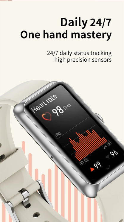 LIGE Fashionowy Smartwatch z Pełnym Ekranem Dotykowym Męski Damski Przypomnienie o Połączeniach Bransoletka Damska 100+ Trybów Sportowych Monitor Tętna Smartwatch