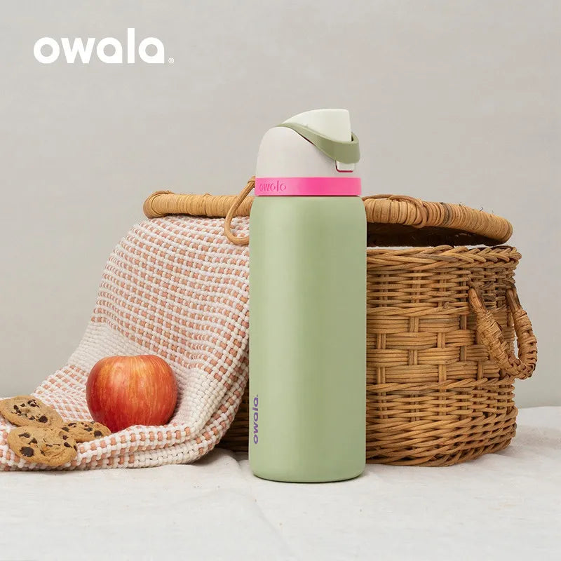 Owala Freesip 32oz Insulated Cup Straw Stainless Steel Water Cup Large Capacity Handheld Outdoor Insulated Pot 945ml