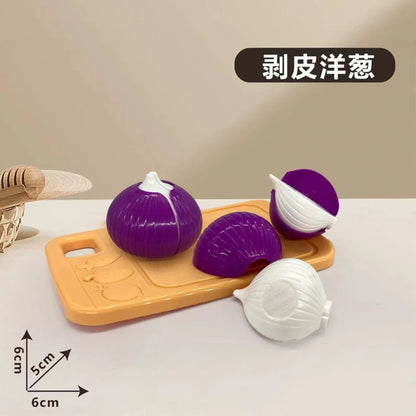 Montessori Simulation Chechele Ingredients Vegetables Fruits Dessert Bread Educational Toy Play House Decompress Educational Toy