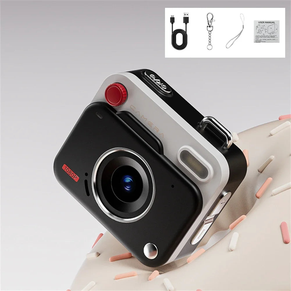 2025 New Thumb Pocket CCD Digital Camera HD Retro Mini Camera Portable Keychain Camera Outdoor Travel Photo Recorder Gift