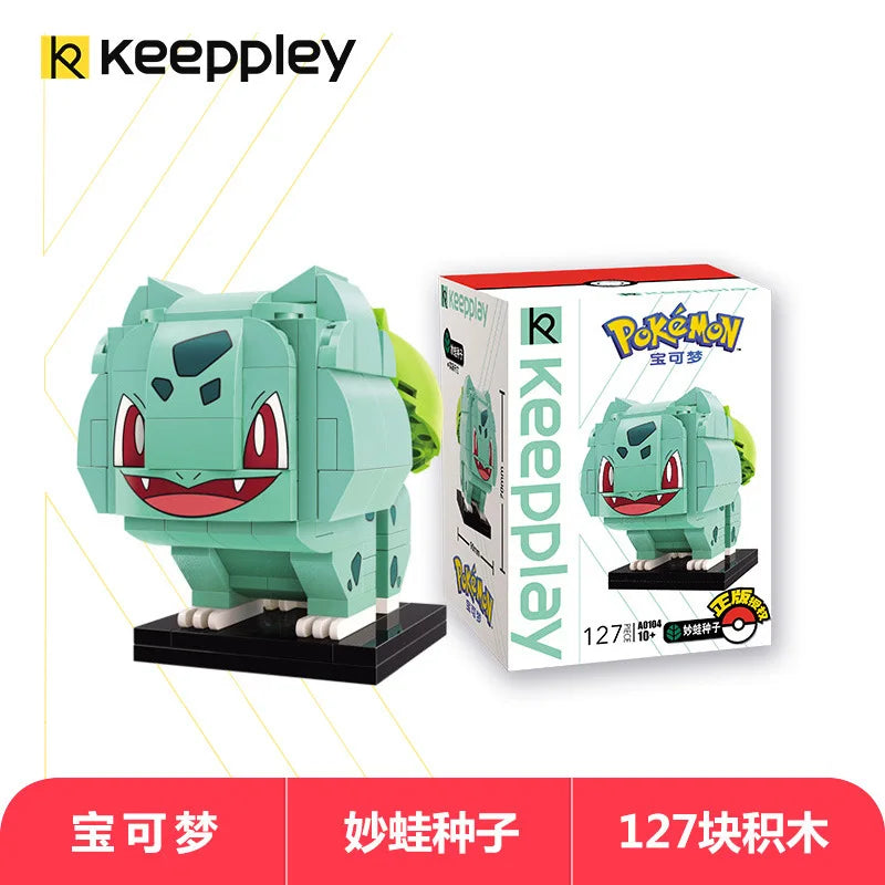 Pokemon Cartoon Pikachu Building Blocks Bulbasaur Toy Children's Assembled Model Pet Elf Kid Children Gift Compatible With Lego