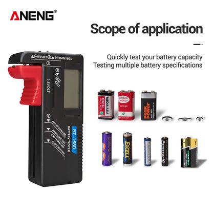 ANENG BT-168D Battery Capacity Tester Checkered Charge Indicador Professional Mini Digital Electronic Battery Tester Equipment