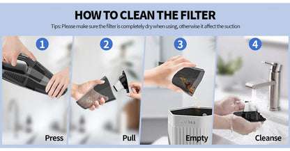 Portable Wireless Vacuum Cleaners Powerful Rechargeable Suction Cordless Handheld Vacuum Cleaner Car Electronic Accessories