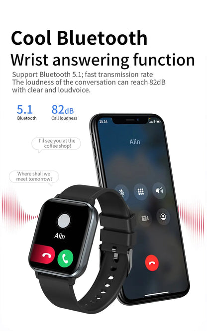 LIGE Women Smart Watch I68 Waterproof Bluetooth Call Watch for Women Smartwatch Ladies Sport Fitness Tracker Watches Men Watch