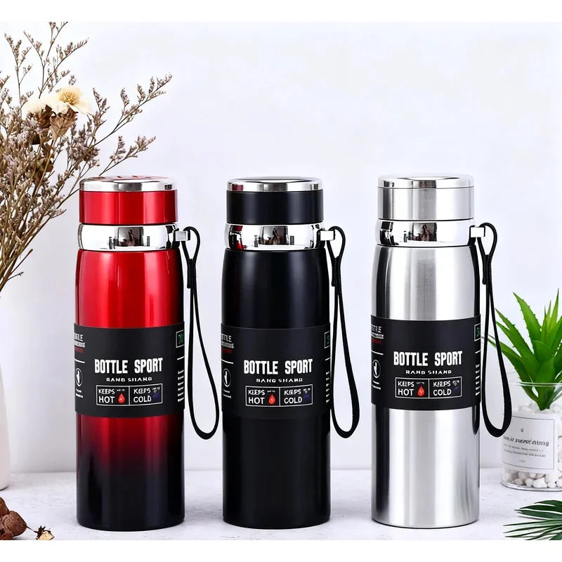 1L Stainless Steel Vacuum Insulated Thermal Flask Bottle for Hot Cold Water Coffee Tea Portable Double Wall BPA Free