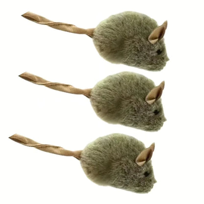 Funny Plush Cat Toy Simulation Mouse Automatic Chirping Interactive Mice Cat Toy Bite Resistance Pet Cat Toys Kitten Supplies