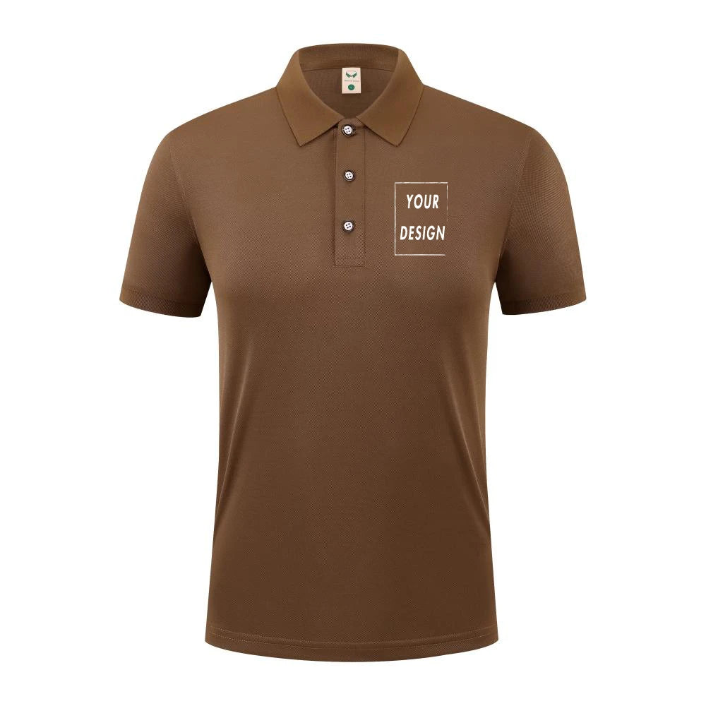 2025 Summer Causal Polo Shirt Custom Logo Printed Text Picture Brand Embroidery Personal Design Breathable Men And WomenTops