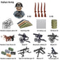 WWII Infantry Military Soldier War National Army Mini Gun armament Models Building Blocks Building Blocks Toys for Kids