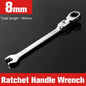Flex-Head Ratcheting Combination Wrench Set SAE 1/4''-13/16'' Premium 72-Teeth Gear Chrome Organizer Auto Repair Tool