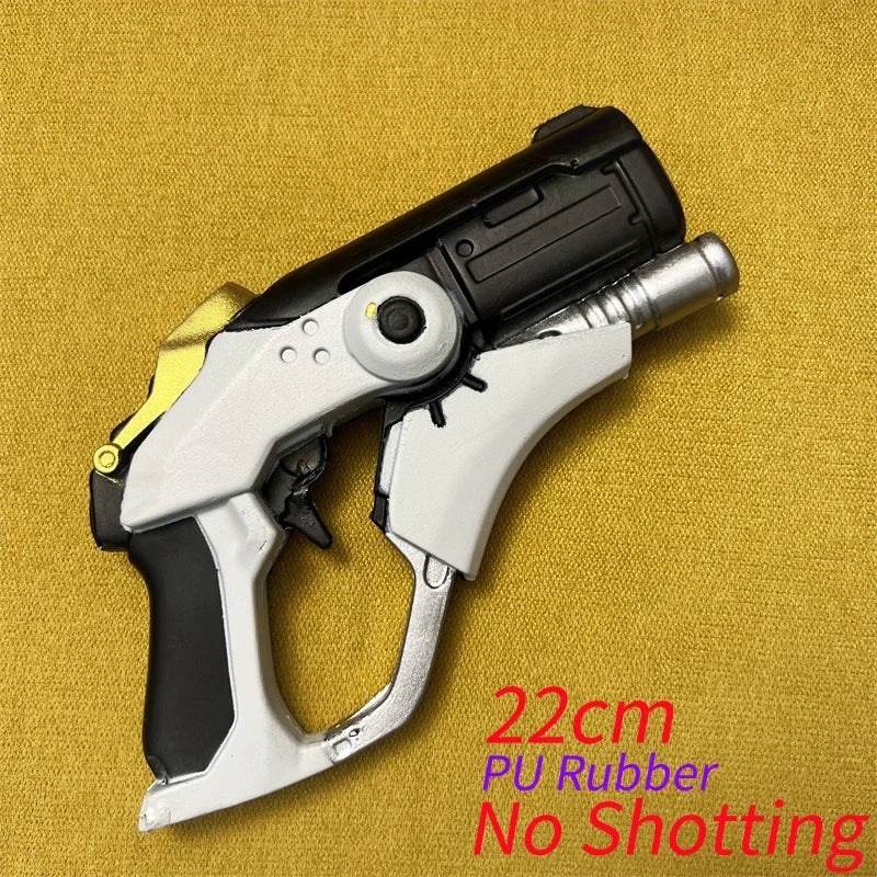OW Gun Cosplay Angela Ziegler Mercy Angel Shock Gun Prop Weapons Model Safety PU Rubber Model Halloween No Shooting