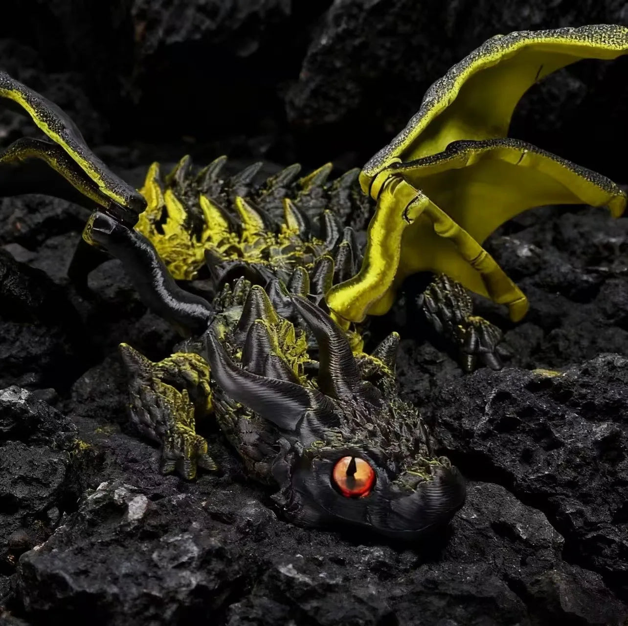 2026 New Hot Sale 3D Printed Big Horn Dragon Model Toy Articulated Joints Action Figure Party Decoration Craft Gift Wholesale