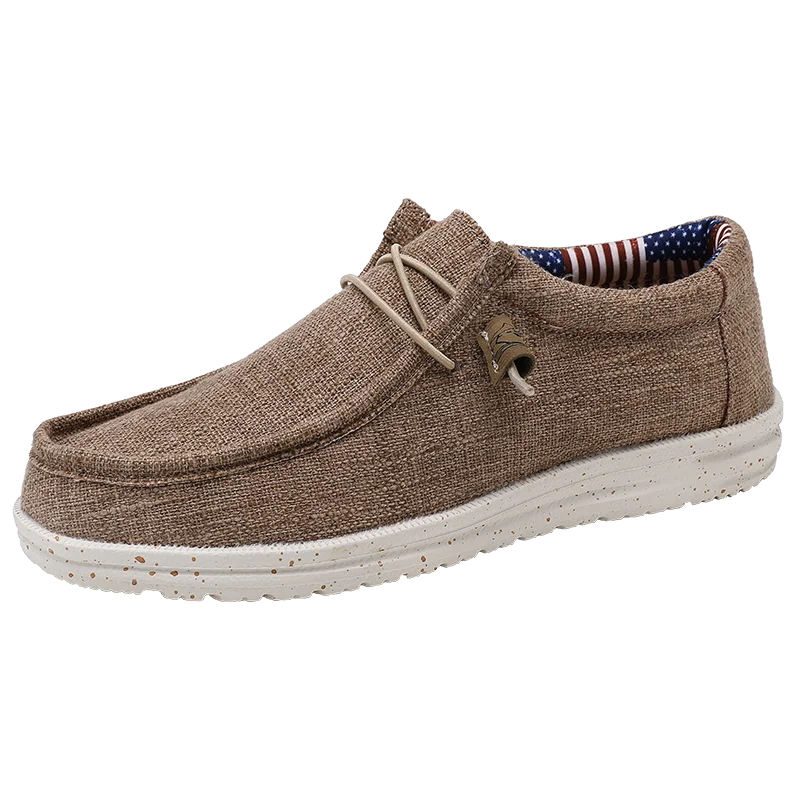 Men's Loafers Shoes Slip-on Easy To Put on Take Off Comfortable Breathable Casual Lightweight Low-Top Men's Canvas Shoes