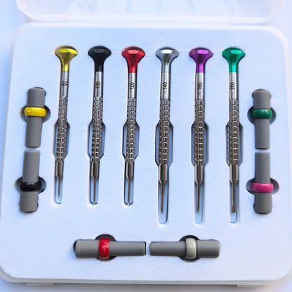 Kwong Yuen Watch Repair Kits Three types of 6 pics Steel Screwdrivers Set with 6 Pcs Spare Bladesc for NH35 for Watchmaker