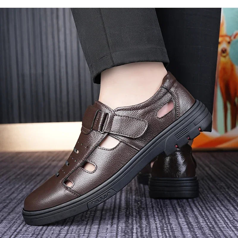 Men's Summer Hollow out Slip-On Shoes Anti-Slip Soft Bottom Casual Comfortable Breathable Loafers-705