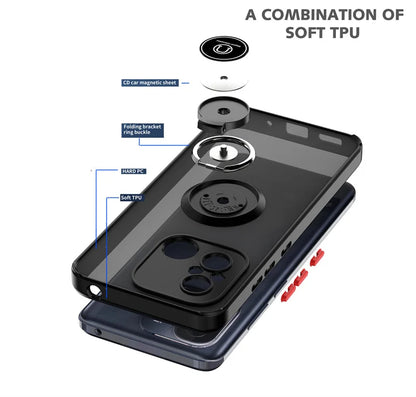 Funda For Xiaomi Redmi 12C 4G Case Armor Magnetic Holder Ring Bracket Case For Redmy 12C 12 C Redmi12C Matte Hard PC Back Cover