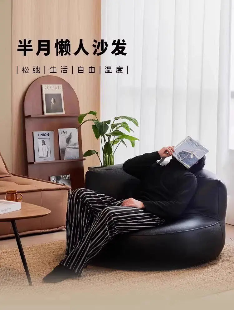 Lazy Bean Bag Sofa Seating Sleeping Tatami Chair Bedroom Room Black Single Sofa Boneless Couch 1-person Hotel Home Furniture