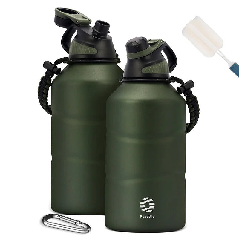 Fjbottle Stainless Steel Thermos Bottle 1.9L Large Capacity Vacuum Flask Water Cup Keep Hot Cold Outdoor Sports Gym Drink bottle