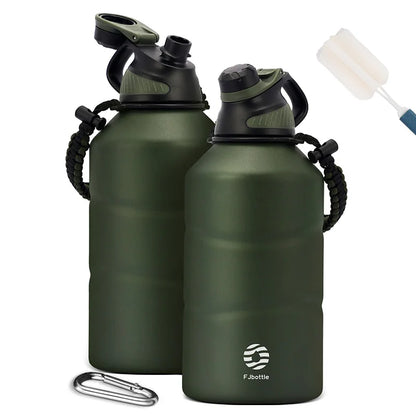 Fjbottle Stainless Steel Thermos Bottle 1.9L Large Capacity Vacuum Flask Water Cup Keep Hot Cold Outdoor Sports Gym Drink bottle