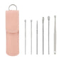 6Pcs Portable Stainless Steel Ear Spoon Cleaner Set Reusable Tools for Effective Earwax Removal