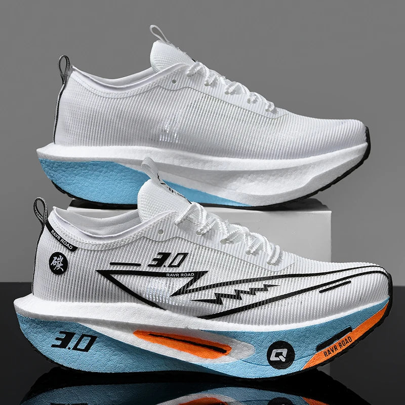 Couple Breathable Mesh Carbon Board Shoes, Student Sports Exam Shoes, Chunta Ultra Light Rebound Marathon Running Shoes