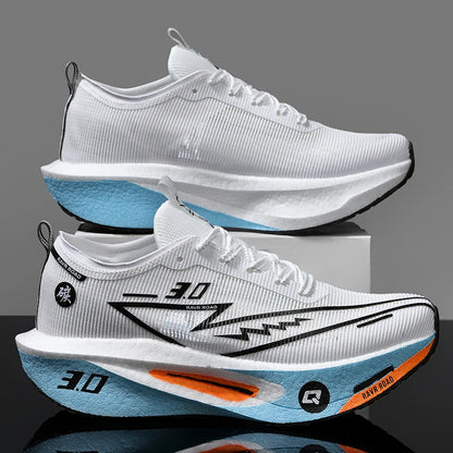 Couple Breathable Mesh Carbon Board Shoes, Student Sports Exam Shoes, Chunta Ultra Light Rebound Marathon Running Shoes