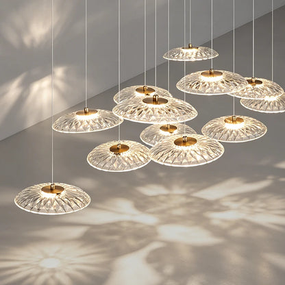 Dining room pendant light Modern villa dining room Kitchen pendant light designer glass Multi-head Hanging Lamp pendant light