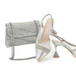 New Fashion Africa Women Shoes and Bags Set with Rhinestone Shoes for Women 2025 Designer Luxury Italian Shoe and Bag Set
