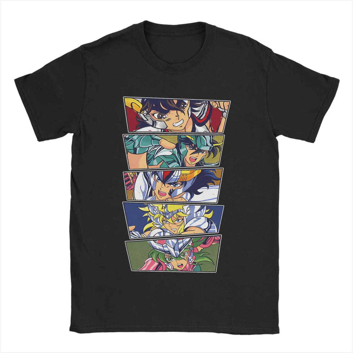 Knights of The Zodiac for Men Women T Shirt Anime Fashion Tee Shirt Short Sleeve Round Neck T-Shirt Cotton Gift Idea Clothes