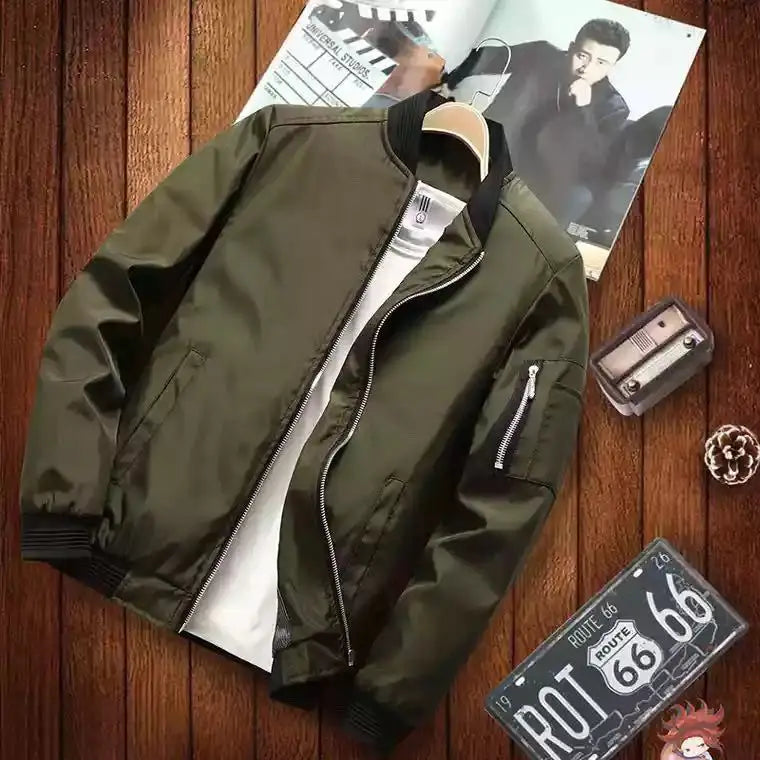 Spring Autumn Men's Windbreaker Jacket Casual Lightweight Jacket For Men Sports Zip Up Coat with Pockets Clothing