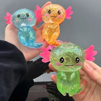 Colorful Salamander Maltose Fidgets Toys Squishy Malt Sugar Stretchy Axolotl Fun Squeeze Birthday Supplies Anti-Anxiety Gift   4