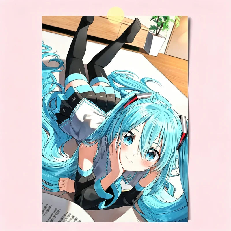 24 Styles Hatsune Miku Anime Poster MIKU Magazine Bedroom Dormitory Studio Decorative Painting Photography Wallpaper DIY Gifts
