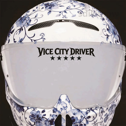 Vice City Driver 5 Stars For GTA 5 6 Helmet Sticker Waterproof Vinyl Motorbike Decal Decor for Honda Yamaha Suzuki Kawasaki KTM