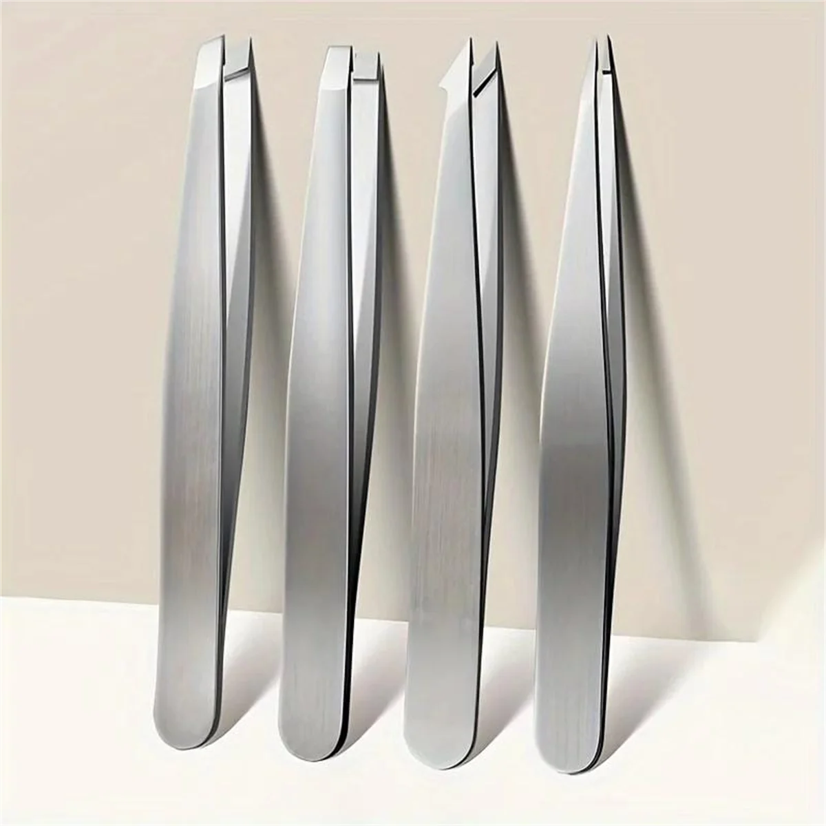 Professional Eyebrow Tweezers Set Silvery and Rose Golden Eyebrow Forceps Beauty Tool Set For Facial Hair Inward Growing