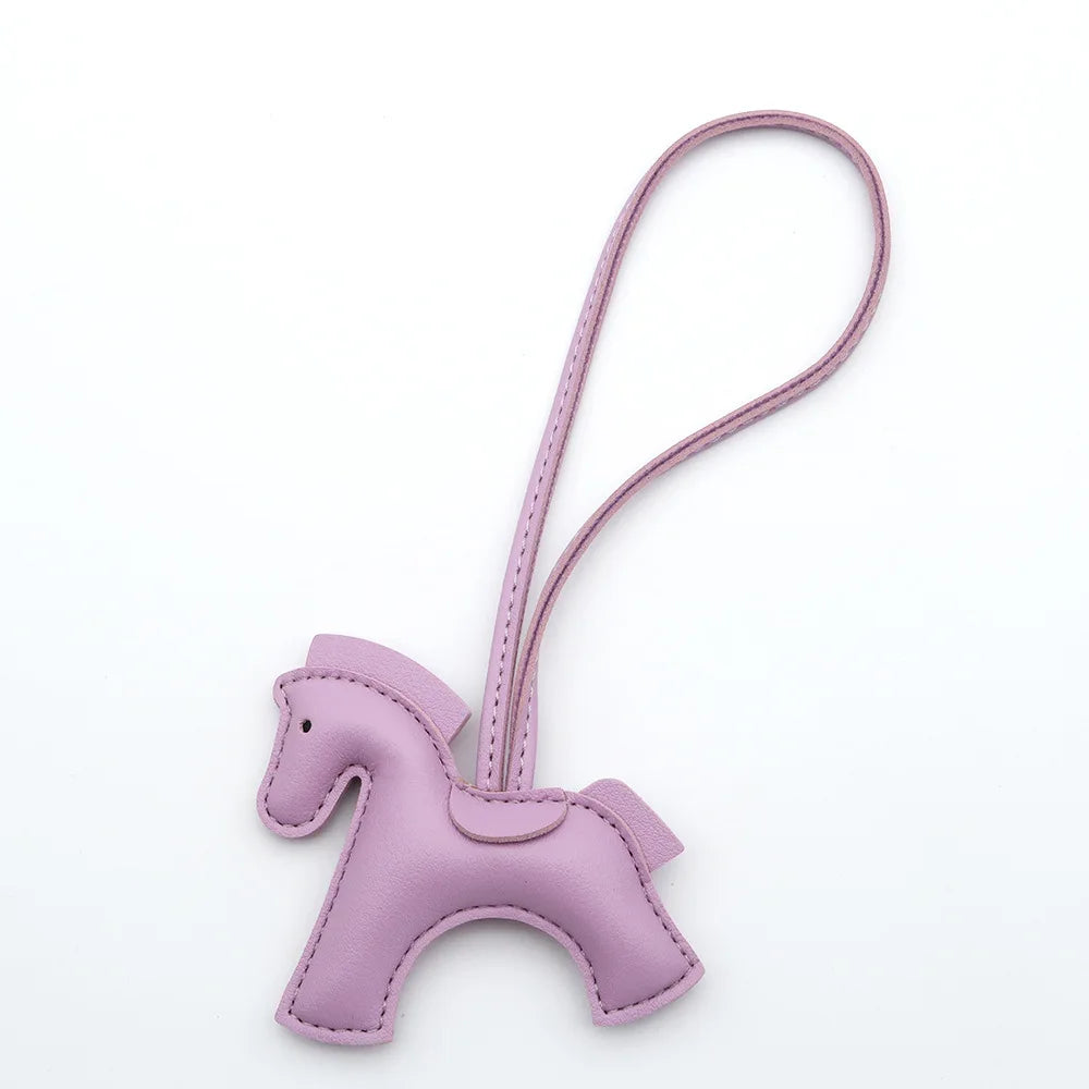 Pony Bag Charm, PU Leather Luggage & Car Pendant, Premium Versatile Travel Accessories