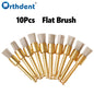 10Pcs Dental Polishing Brush Flat Sharp Bowl Type Aluminum Polisher RA 2.35mm Fit for Contra Angle Handpiece Dentistry Lab Tool