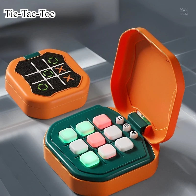 Tic-Tac-Toe Board Chess Set Portable For Adults KidsMultifunctional Electronic Games Montessori Puzzle Table Game Chess Board