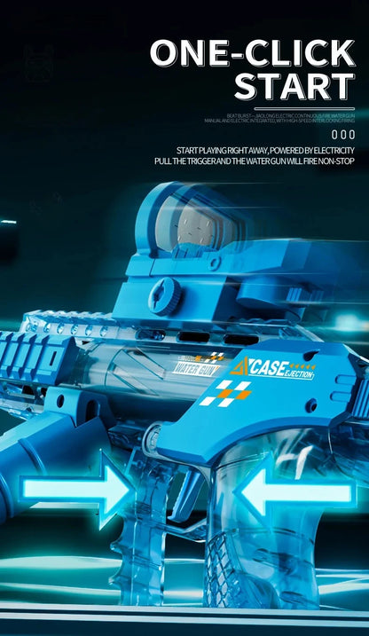Electric Water Gun with LED Light Large-capacity Long-range Shooting Water Gun Summer Outdoor Game Toy Children's Adults' Gift